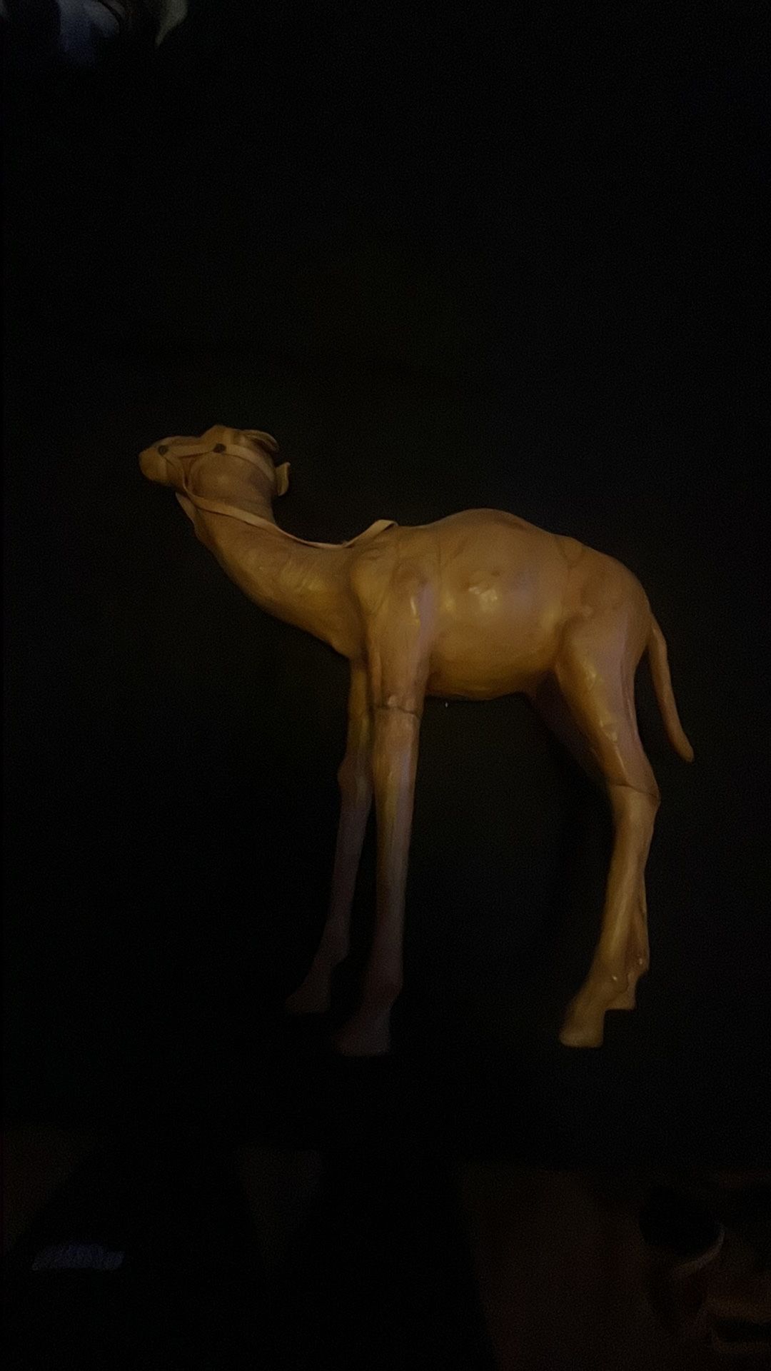 French Model of a leather camel statue 15"