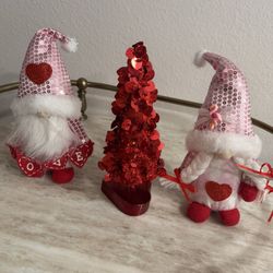 Sparkling red sequin heart tree brings festive shine to holiday displays. Lightweight tabletop accent in vibrant red. Perfect for Valentine or seasona