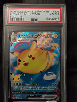 Pokemon PSA 10 Flying Pikachu VMAX Full Art  Celebrations