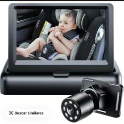 Car Mirror, Baby Car Camera for Moms, Upgrade 4.3'' HD 1080P Monitor, Night Vision, Safety Car Seat Camera with Wide Crystal Clear View, 360° Rotation