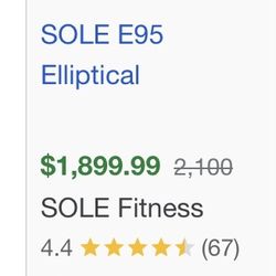 E95 Elliptical Sole One Year Old Bought For My Sister To Use After She Had Her Knee Replacement, And She Would Not Do It