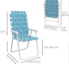Outsunny set of 2 patio folding chairs
