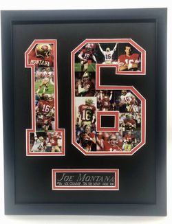 Joe Montana San Francisco 49ers #16 NFL Collage Art