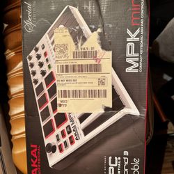 Akai MPK Mini – Special Edition White – 25-Key MIDI Controller + Drum Pads (with Box) - $55 OBO