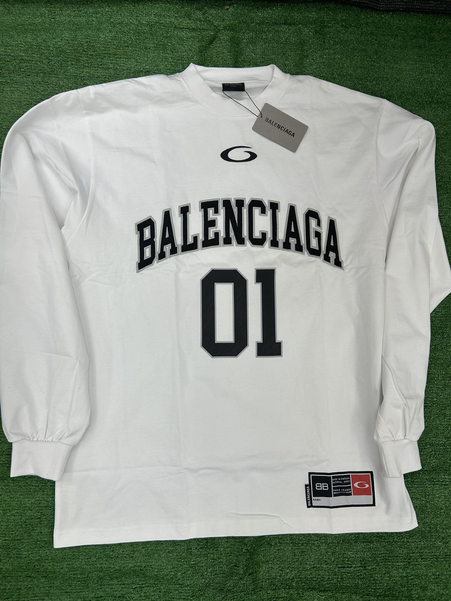 Balenciaga Jersey Shirt White