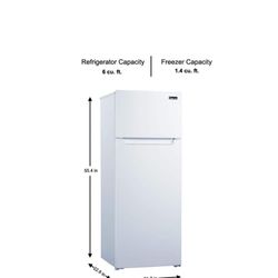 Magic Chef 7.3 cu. ft. 2-Door Mini Fridge in White with Freezer