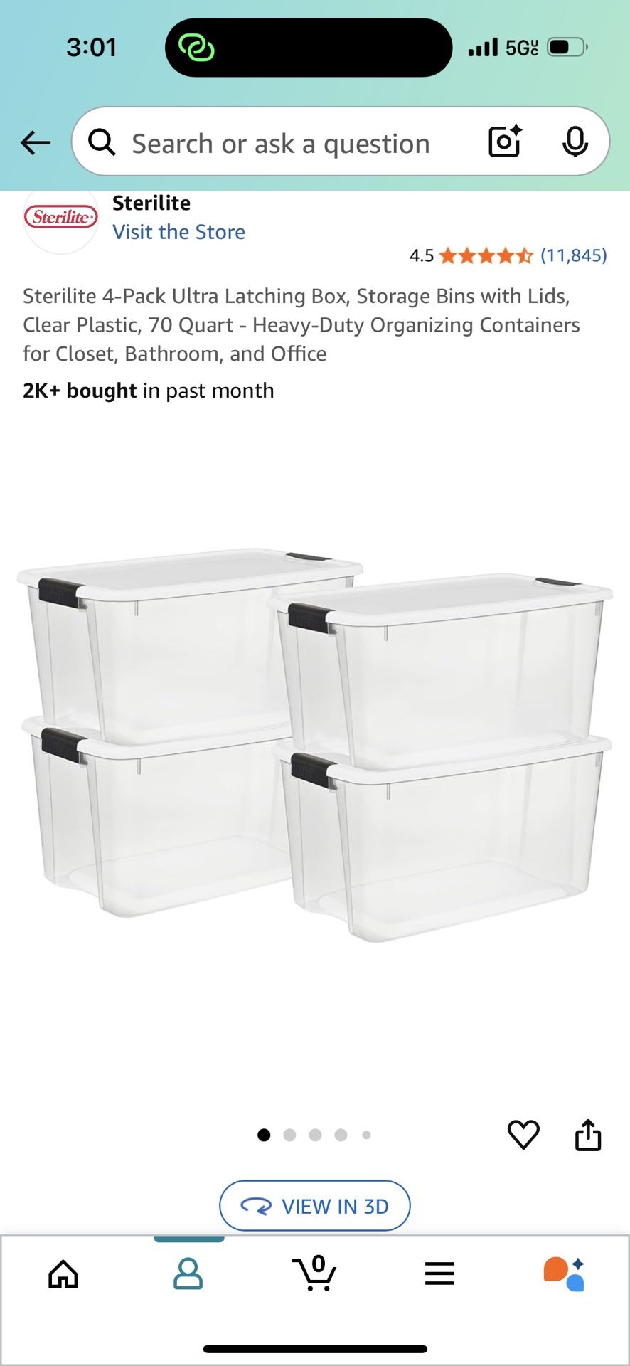 NEW 4-Pack Storage Bins with Lids 70 Quart, Clear Plastic By Sterilite, Latching Boxes, Organizing Containers for Home