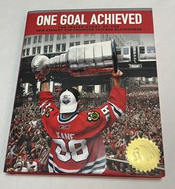 One Goal Achieved: Story of the 2010 Stanley Cup Champion Chicago Blackhawks.   Hardcover BOOK & DVD
