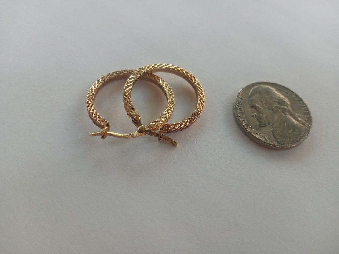 14kt Gold Earrings. 2.44 Grams.