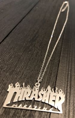 Thrasher Magazine Stainless Steel Necklace/ paparazzi hip hop men’s women’s jewelry