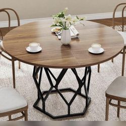 NEW DINING TABLE ROUNDBROWN 48x48