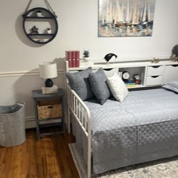 Twin Size Daybed, Small Office Desk & Chair For Sale