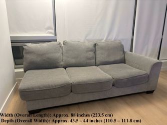 3-Seater Large Fabric Sofa - $100 (Pickup Only in K-Town)