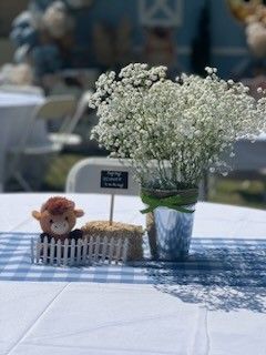 Metal Flower Vase 7" Tall 