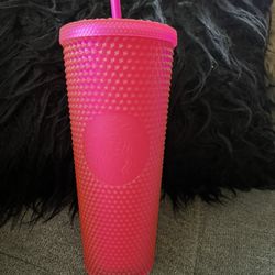 Hot Pink Starbucks Tumbler