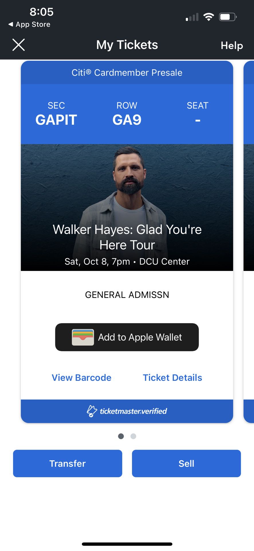 Walker Hayes Tickets! (2) FRONT ROW FLOOR! 