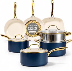Gotham Steel 12 Pc Pots and Pans Set Non Stick Ceramic Cookware Set