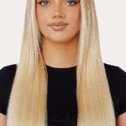 🤩PREMIUM QUALITY🤩 24” Zala Champagne Blonde Human Hair Clip In Extensions