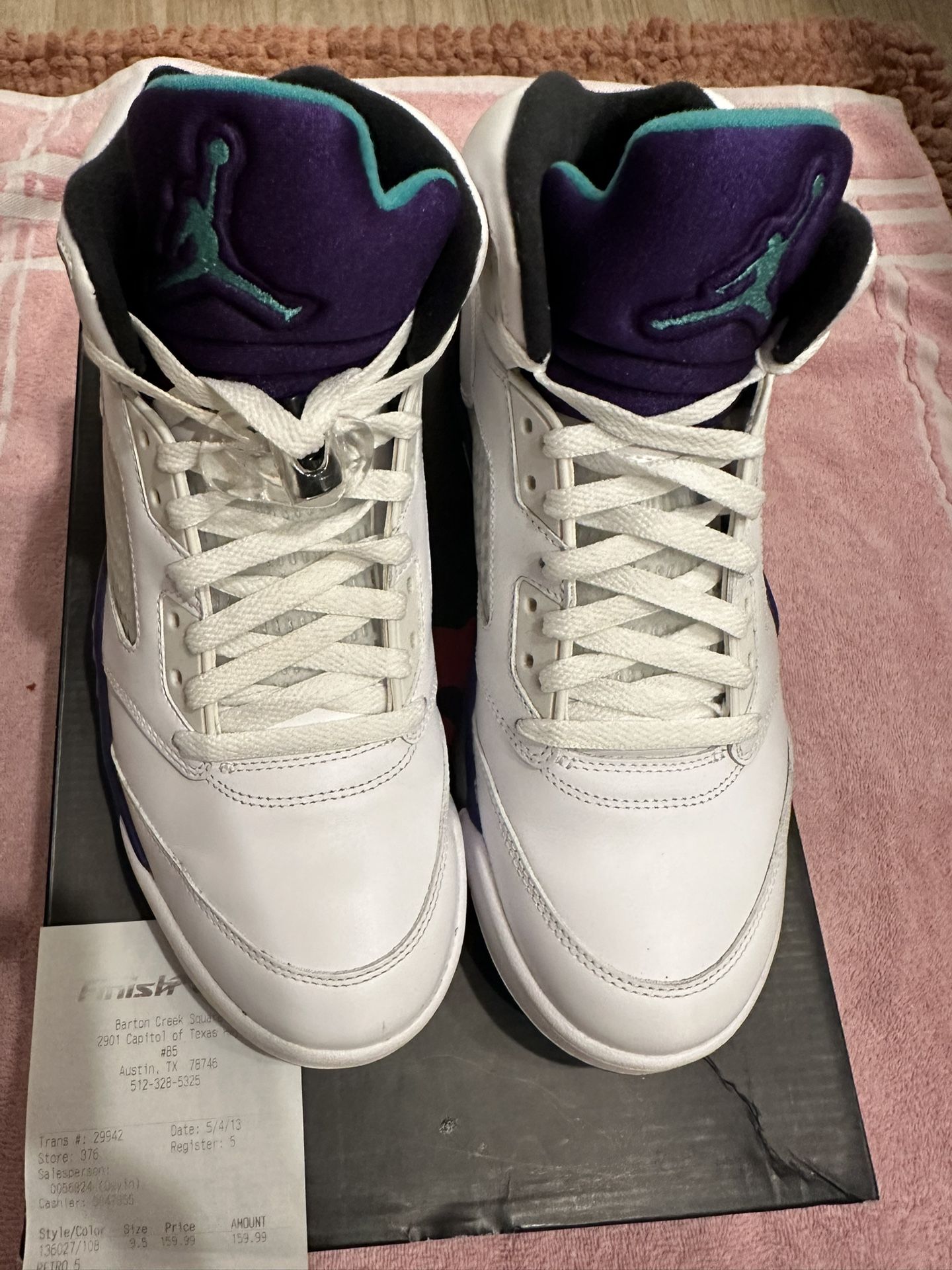 Jordan Grape 5s (2013) With Receipt