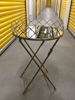 Foldable Steel Perfume mirror (or bath; ETC)