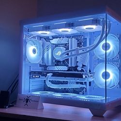 ♜White RTX 40 Series Gaming PC♜ (Intel i7, Nvidia RTX, 32GB RAM, WiFi 6, Bluetooth, ARGB, 1440p)