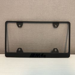 Metal Black M4 Frame with Black letters