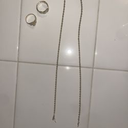 14k Solid Gold rope Chain, 20 Inch, About 2mm