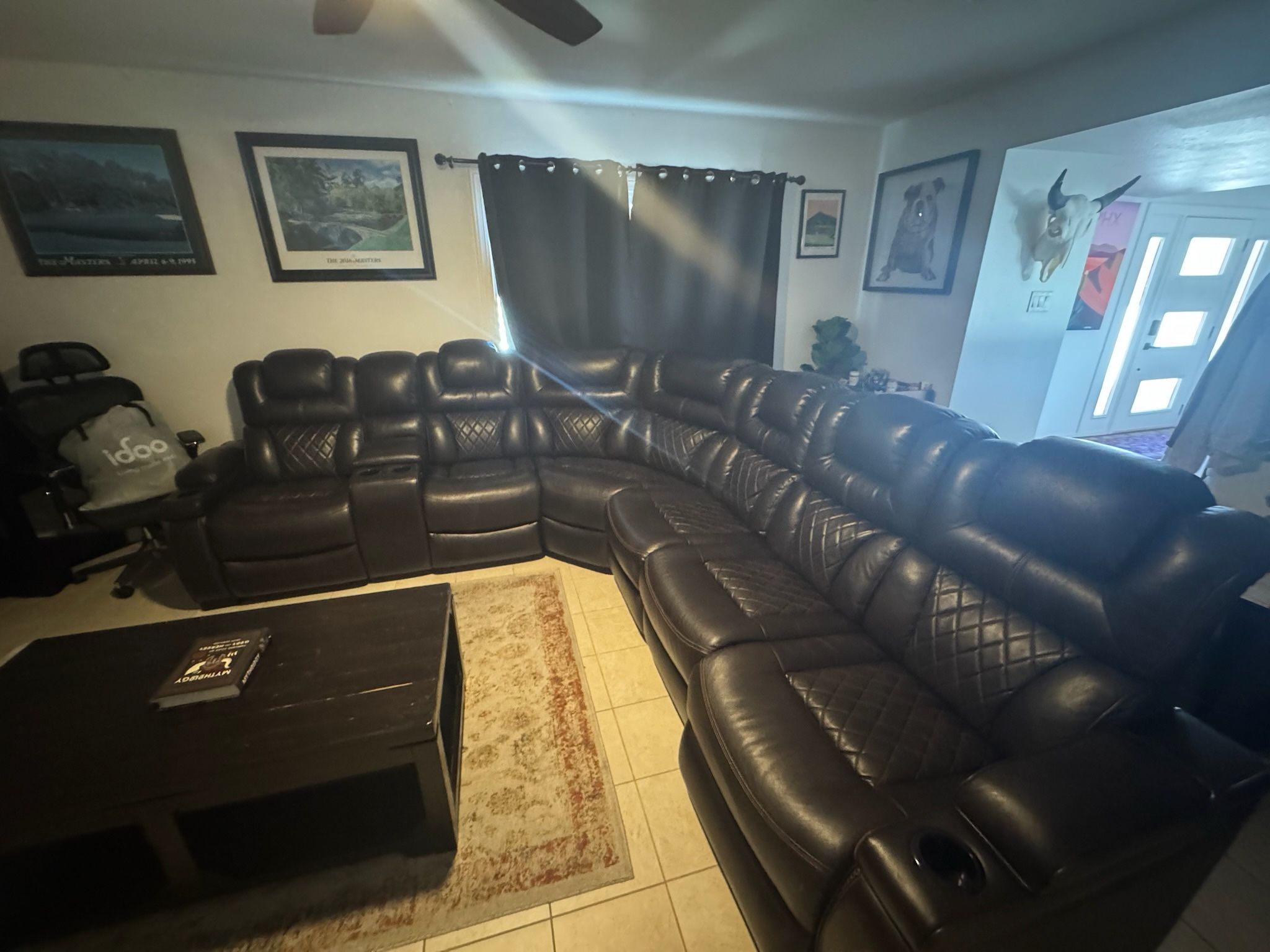 Luxury Leather Reclining Sectional Sofa β Excellent Condition