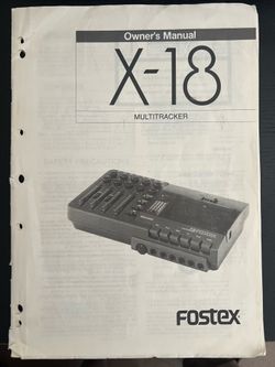 Foster X-18 user manual original vintage