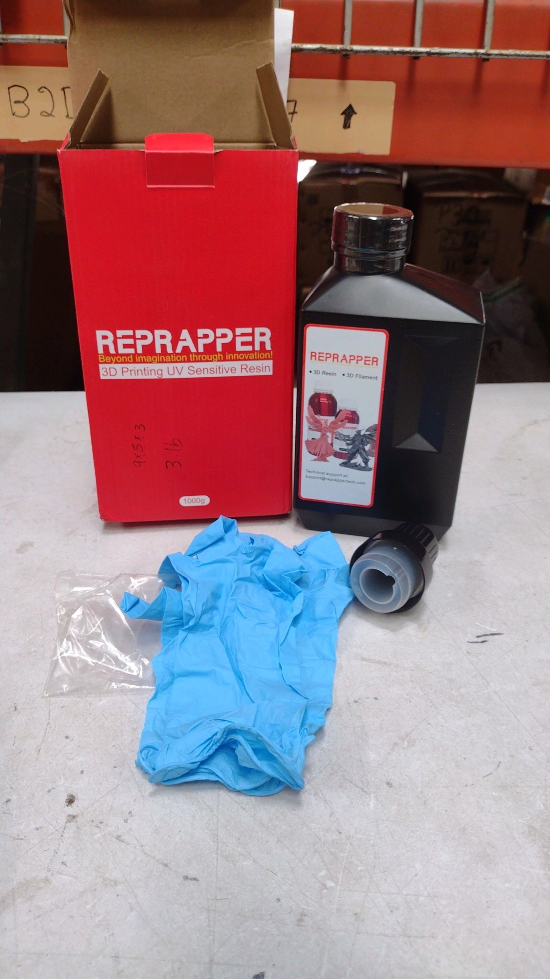 BRWH-B0CCRDV17G RepRapper Silver MetalShift 3D Printer Resin 405nm Fast UV-Curing Standard Photopolymer 3D Printing Resin with Metallic Shine for LCD