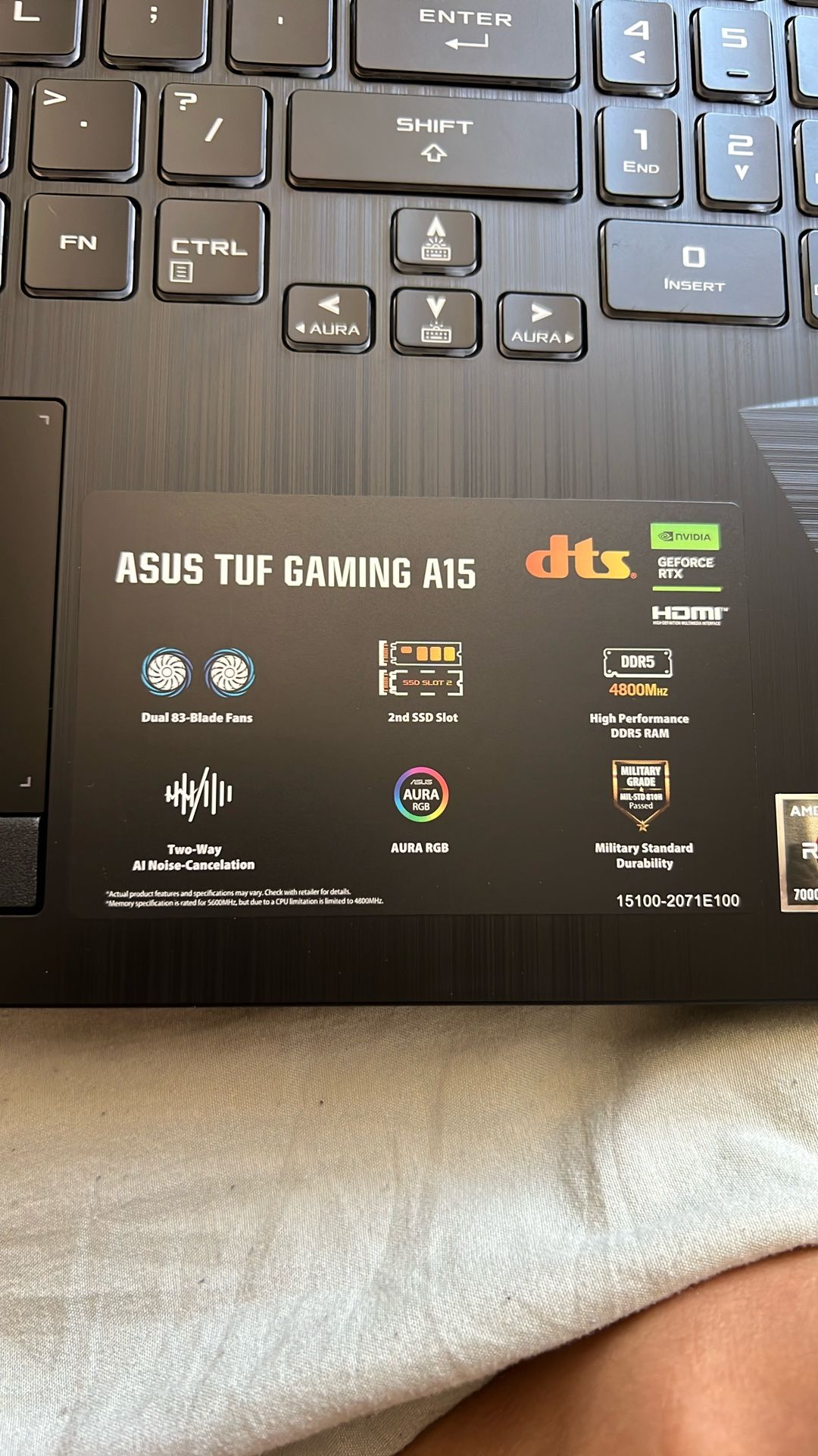 Asus Tuf Gaming A15 Laptop