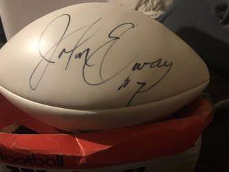 John Elway Autographed Wilson Football 