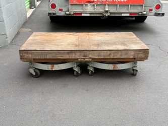 Flat Handmade Cart out of 2 Barrel movers 28" x 52"
