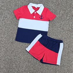 Toddler Red White Blue Outfit Set Size 3Y