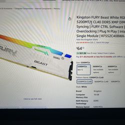 Kingston Fury Beast 16GB RGB