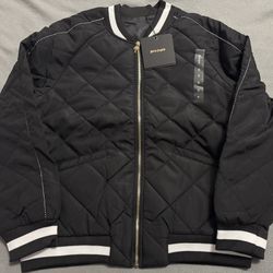 PALM ANGELS Classic Striped Track Down Jacket Mens Zip up - Size Small *New*