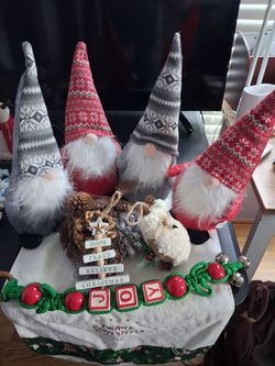 Christmas Gnome Figurines Set of 4