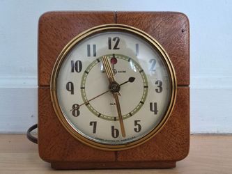 1947 General Electric Wood Alarm Clock