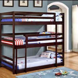 SUPER COOL Triple Twin BUNK BED Kids Room $10 DOWN