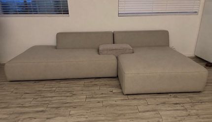 Taupe/Beige Sectional Sofa with Chaise – Excellent Condition $400 OBO