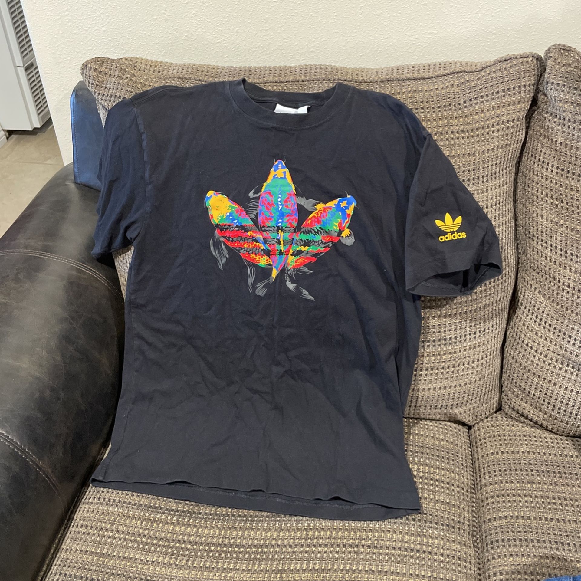 Size Medium Adidas Koi, Fish T-Shirt.