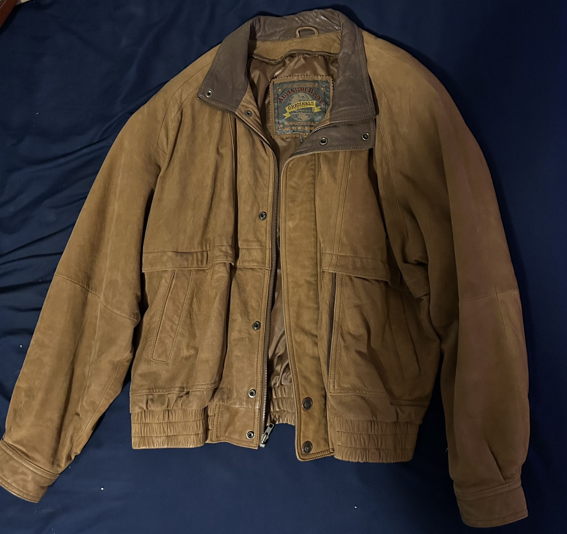 Wind Flap Cowboy Leather Jacket