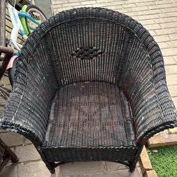 Nice  Wicker Chairs. . Yours For Only $$25 Each  Or 2 For $40OBO!🔥🔥