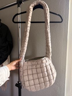 Puffy tan/grey Wild Fable purse