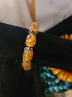 Sterling and Amber bracelet 