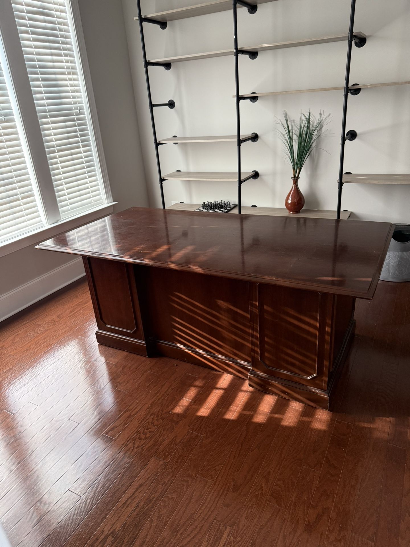 Solid Wood Office Desk, Bookcase & Matching File/Storage Cabinet – Beautiful Set!