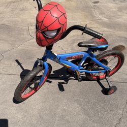 Huffy Marvel Spider-Man 16-inch kids' bike (used) No Helmet