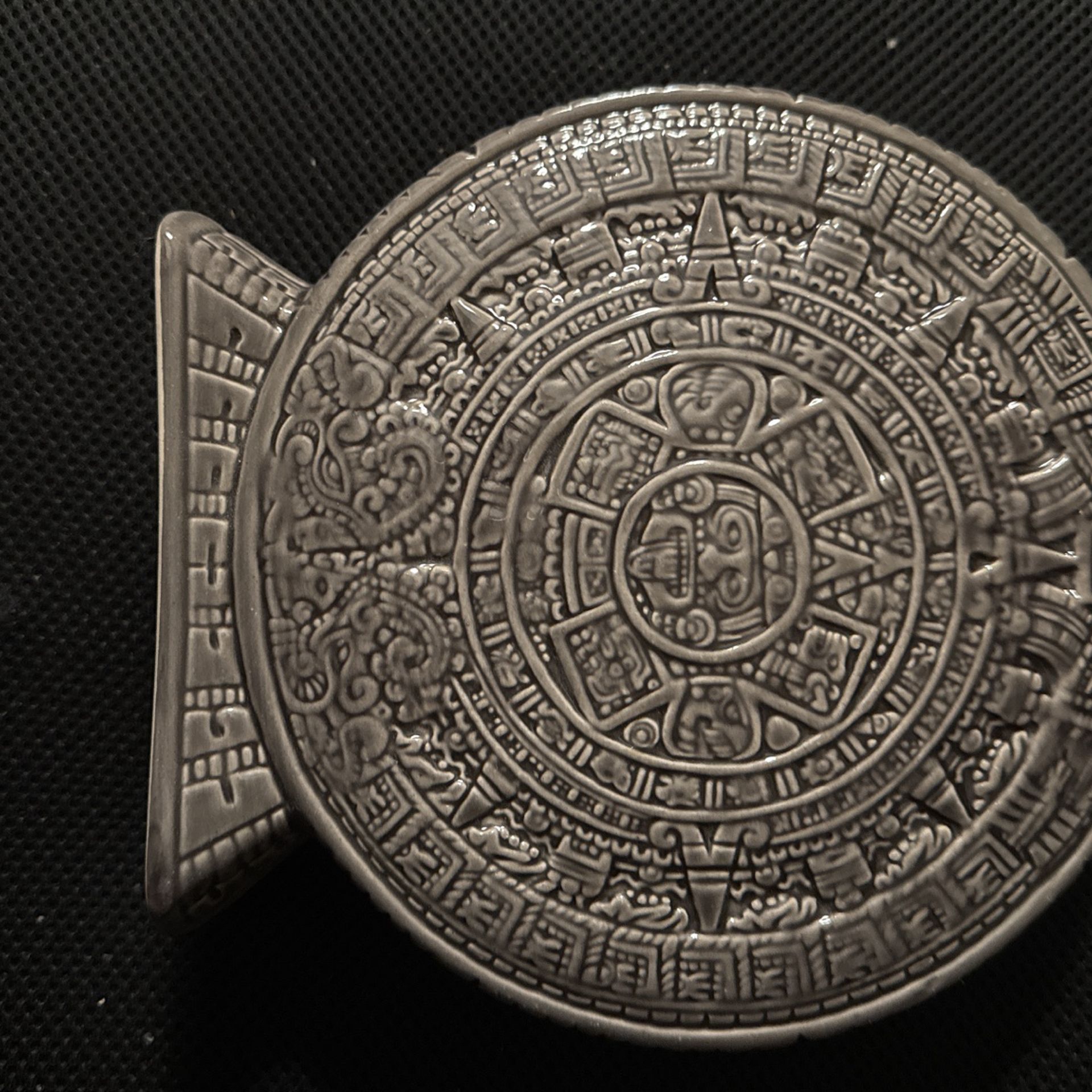 Aztec porcelain alcohol bottle