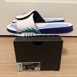 Jordan Hydro 5 Retro Slide “White New Emerald Grape Ice” Men’s Size 8 555501-103