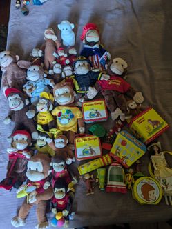 Huge lot of vintage and new curious George items